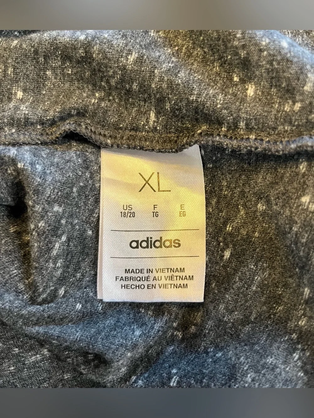 Light Gray Hoodie Shirt Boy's 18/20 or Men XS Adidas Athletic Active Outdoors